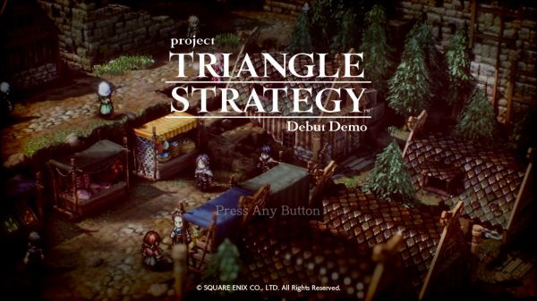 Project TRIANGLE STRATEGYのタイトル画面